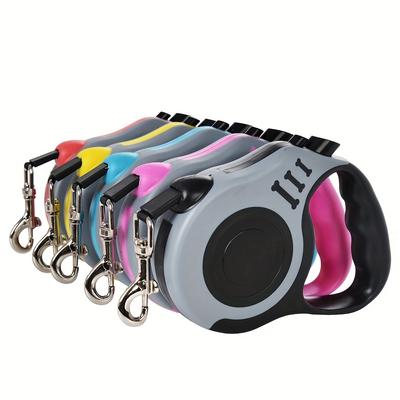Durable Double Switch Retractable Pet Leash - Easy Control And Comfortable Grip, Perfect For Walking Your Dog
