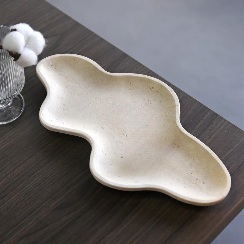 Irregular Cloud Shape Concrete Tray Silicone Molds Large Size Cement Plaster Display Plate Storage Tray Gypsum Decoration Mould