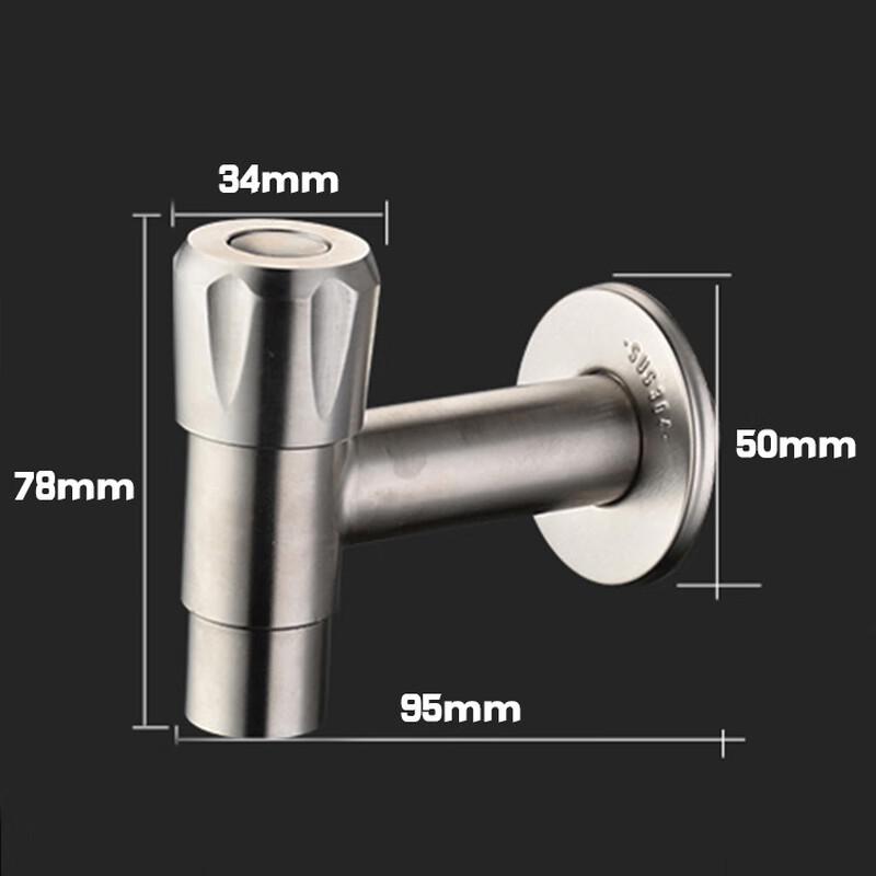 MDNG 304 Stainless Steel Bathroom Faucet with Diamond Wheel Handle