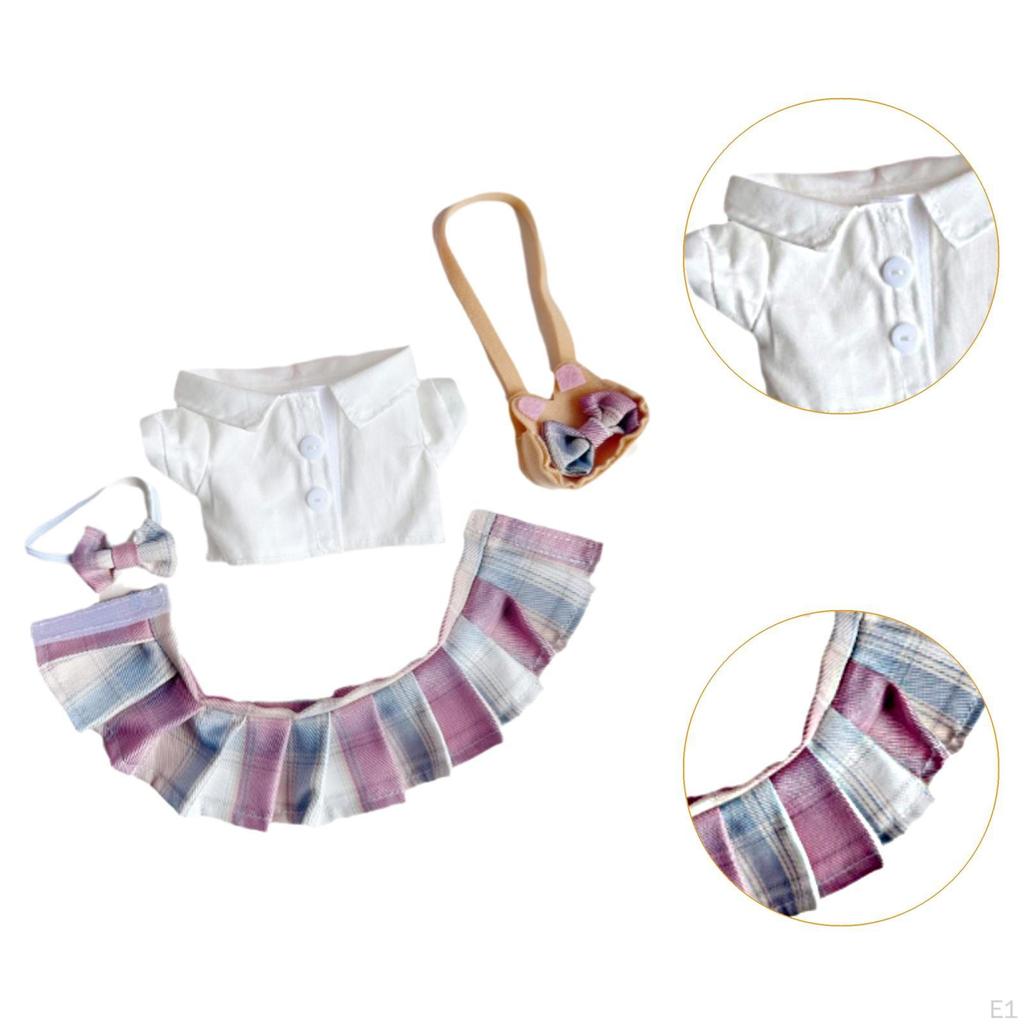 15 Cm Plush Doll Clothes DIY Girl Gift,Adorable,Plush Accessories Costumes Soft Stylish