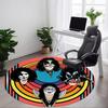 1ks kulatý koberec KISS Band Office, vnitřní rohož vhodná do kanceláře, pod kancelářské židle, ložnice, obývací pokoj, domácí dekorace, dekorace místnosti