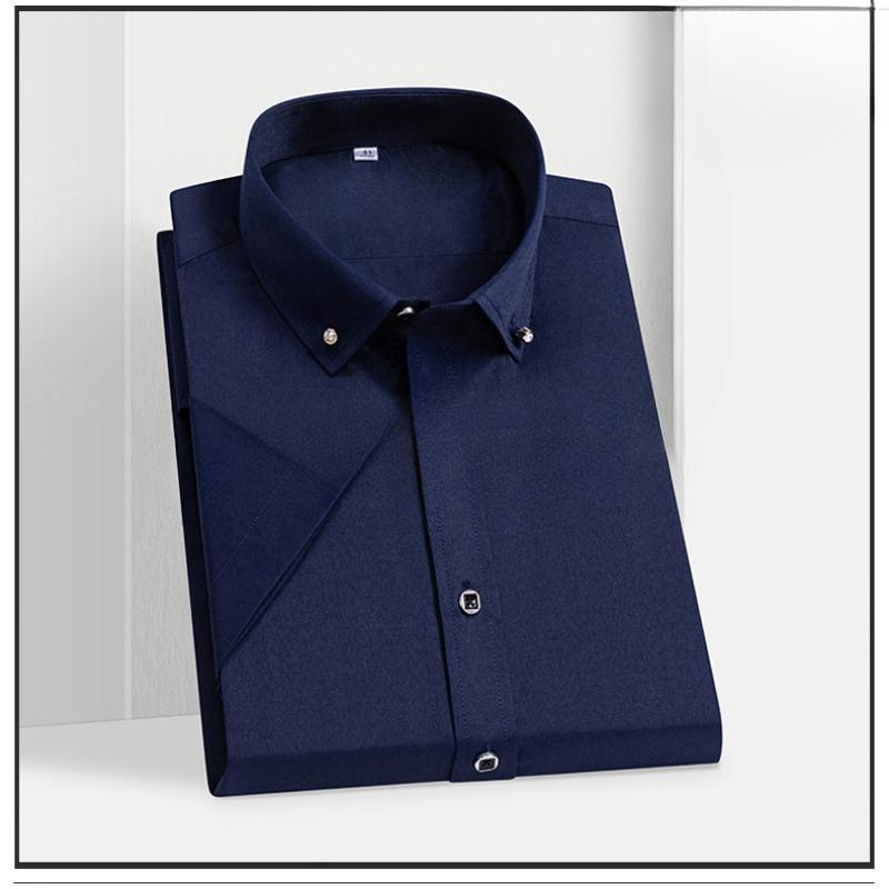 Summer Youth Men's Short Sleeved White Shirt Work Clothes Professional Work Casual Shirts Business Casual Formal Top