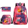 One Piece Anime Backpack Kids School Use Large Capacity Oxford Fabric Dual Shoulder Bag With Padded Straps