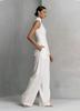 European-American Cotton Linen Drape Sleeveless Shirt & Long Pants Fashion Set