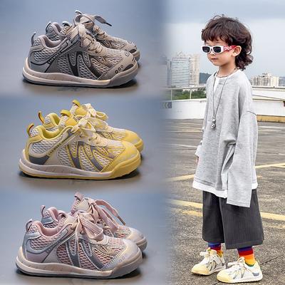 Mesh Breathable Children's Sports Shoes 2025 Spring and Autumn Explosion Baby Girl Soft Sole German Training Shoes Fashion Boys Single Shoes