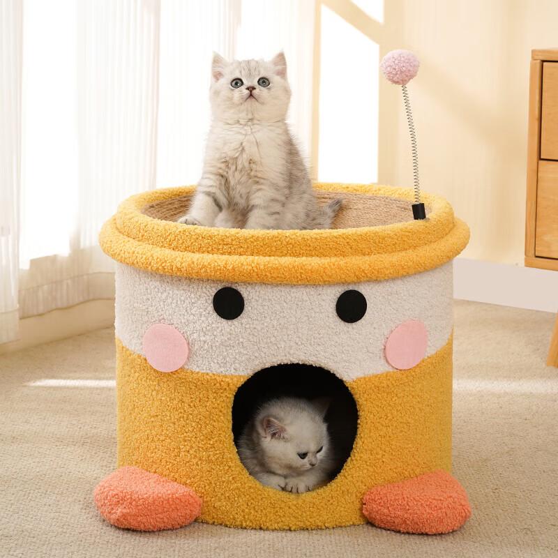 Miaoxian'er Little Yellow Duck Sisal Cat Scratching Barrel