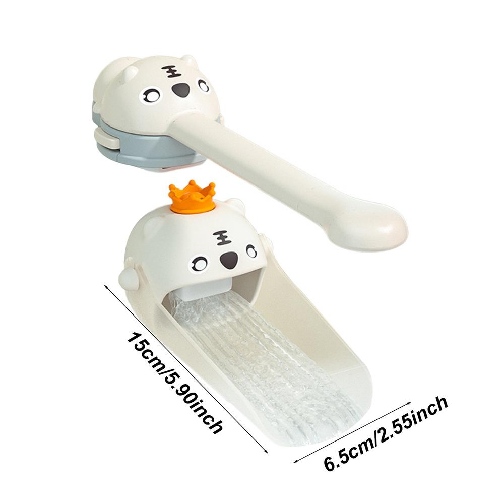 

Cartoon Animals Faucet Extender For Kids Hand Washing In Bathroom Sink Accessories Kitchen Convenient for Baby Washing Helper белый