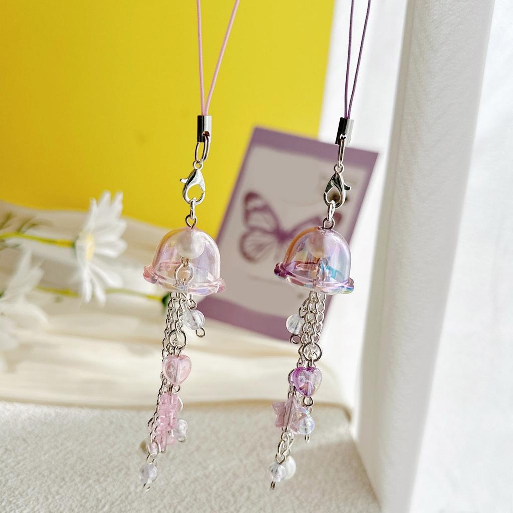 Beautiful Star And Pearls Wind Chime Dreamy Star And Pearls Wind Chime Phone Hanging Ornament For Home Bag Decoration