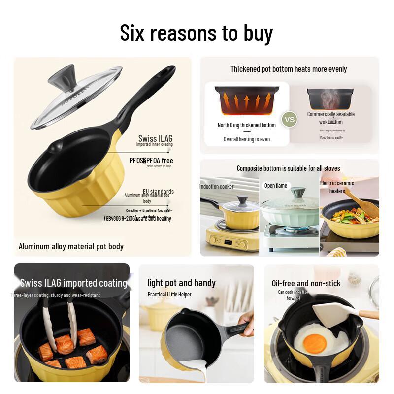 Buydeem Small Non-Stick Milk Pot