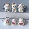 Soft Touch Plush Cat Keychain Handmade Cat Charm Pendant Bringing Fun and Good Fortune Suitable for Daily Party Use