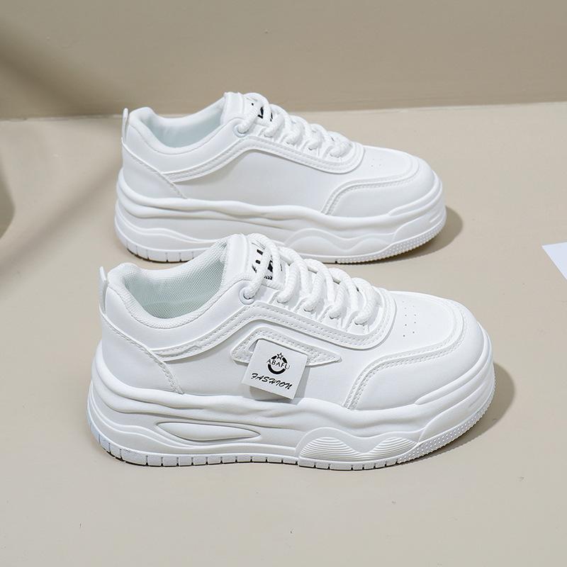 High Top White Shoes Women's Autumn and Winter Ins Fashionable Shoes for Students All-Match Casual Platform Sneakers