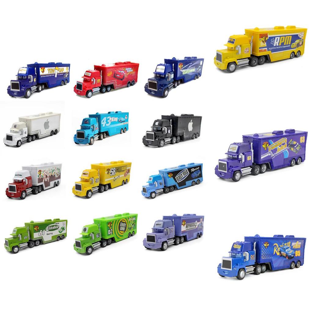 Durable Alloy Cars Mack Lightning Mcqueen King Jackson Storm Racer Truck Model