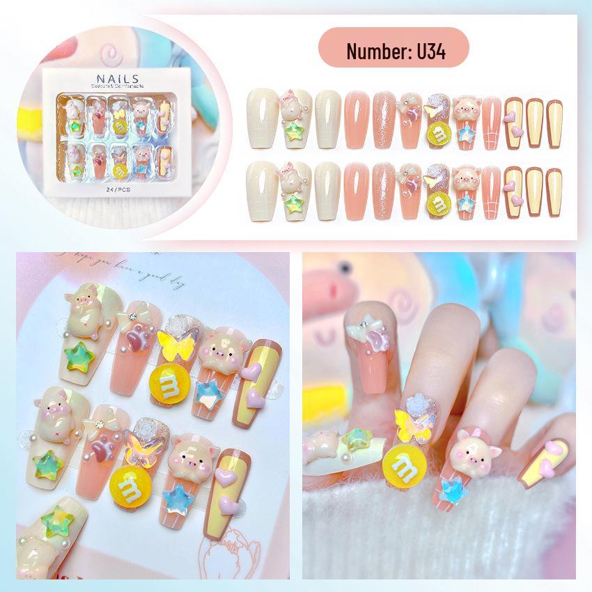 High-End Handmade Nail Art: Pure Desire Style Rhinestone Nail Stickers Collection.
