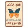 Metal Wall Art 8x12 Inch Square - "Oh Darling" Iron Decor, Conversation Starter for Bar Cafe Restaurant, 2D Room Decoration Sign