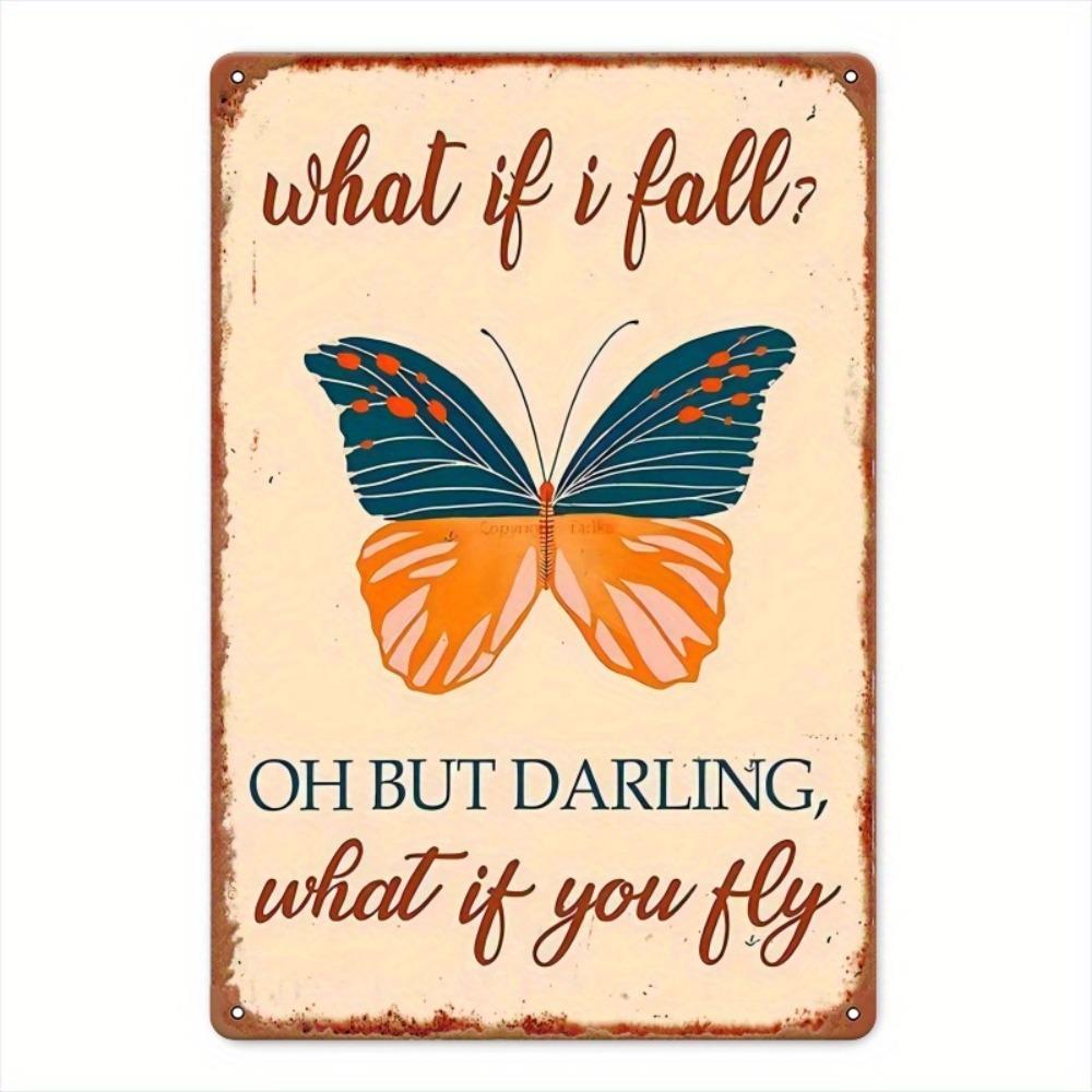

Metal Wall Art 8x12 Inch Square - Oh Darling Iron Decor, Conversation Starter for Bar Cafe Restaurant, 2D Room Decoration Sign 20x30cm（7.8x11.8inch）