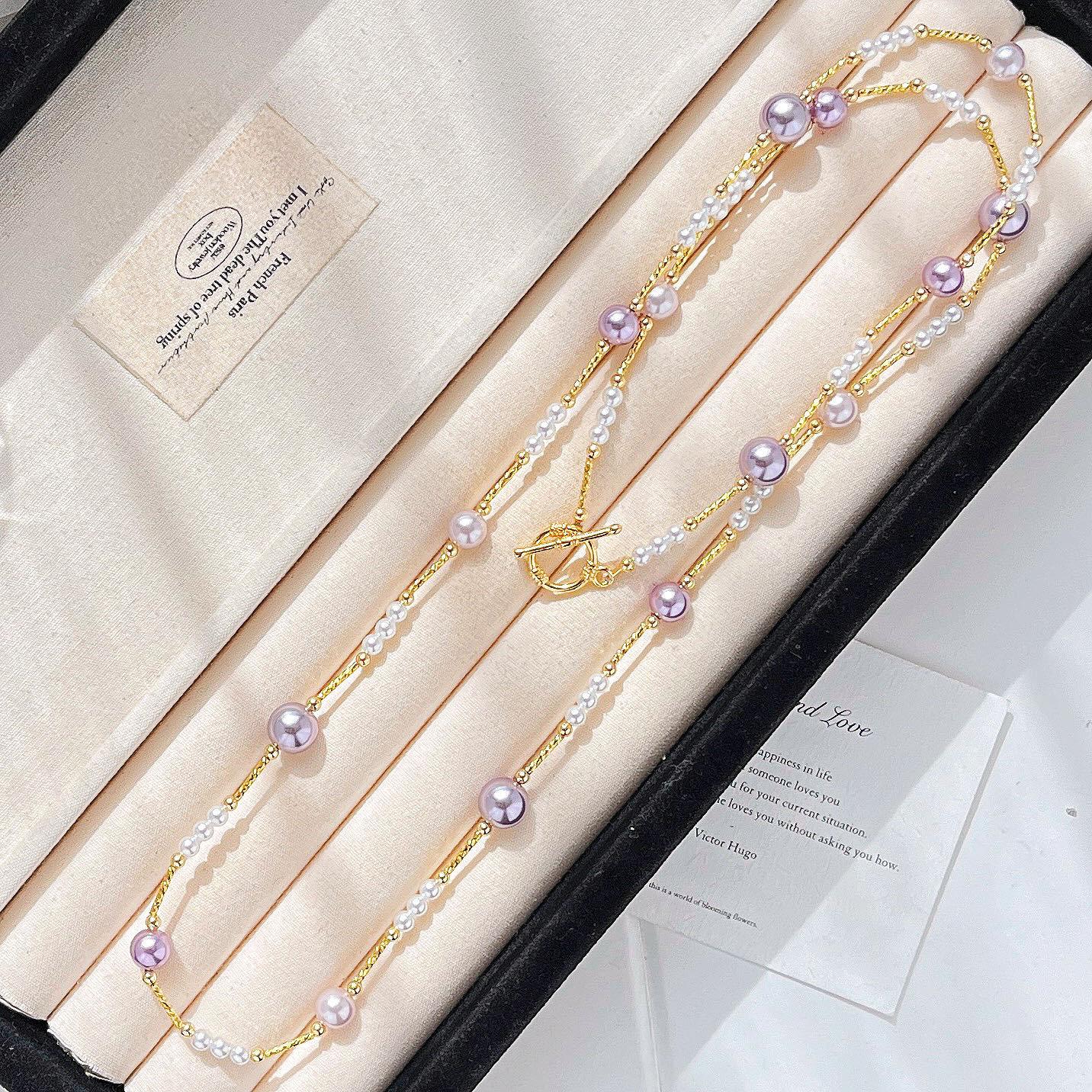 High-Quality Artificial Crystal Pearls, A Variety Of Wearing Necklaces, Neck Chains, Sweater Chains