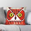 Great Horned Owl Square Pillowcase Polyester Linen Velvet Pattern Zip Decorative Throw Pillow Case Room Cushion Cover