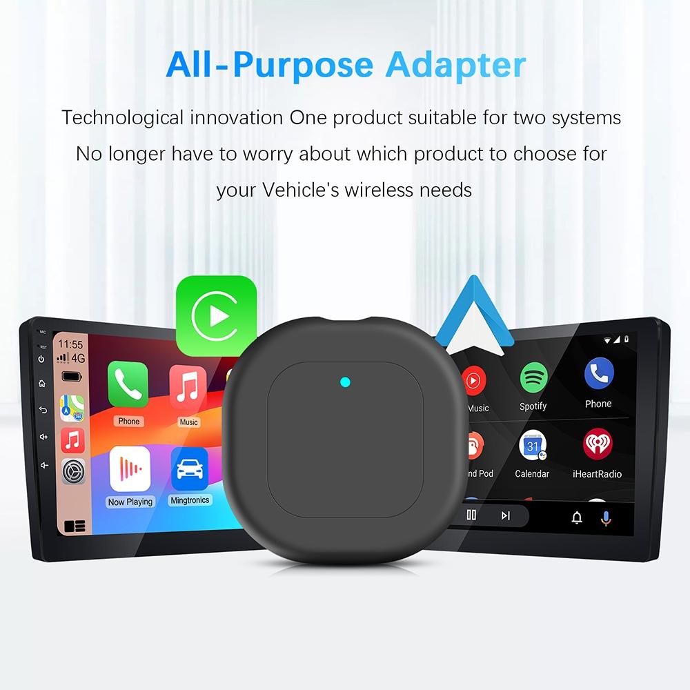 New 2 In1 Carplay& Android Auto Mini Box Wireless Carplay Adapter Wired To Wireless Carplay For USB Dongle Plug And Play 5G Wifi