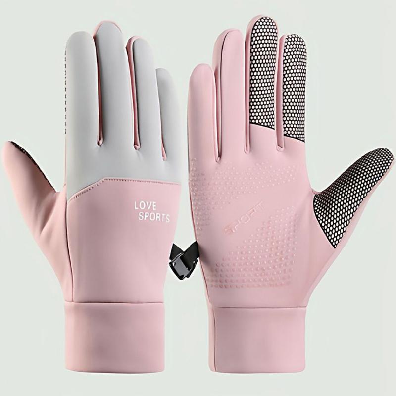 Windproof And Waterproof Outdoor Gloves Touch Screen Thumb And Index Finger Fingertips Warm Gloves For Running Cycling