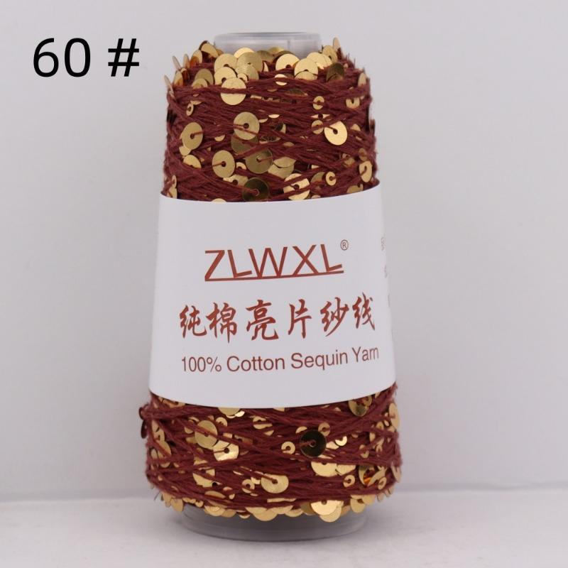 1000g /3200M 100% Cotton Yarn 6mm+3mm Special Sequin Yarn DIY Knitted Garment Accessories Rag Doll Knitting Yarn
