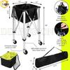Landa Portable Foldable Tennis Ball Cart