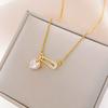 Necklace European and American Love Pin Necklace Female Personality Light Luxury Titanium Steel Collarbone Chain Wind Advanced Sense Niche