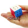 KeyChain Mofangjiaoshi  3.5cm Mini 3x3x3 Magic Cube KeyChain Professional Educational Toys Key Ring Cubo Magico Puzzle