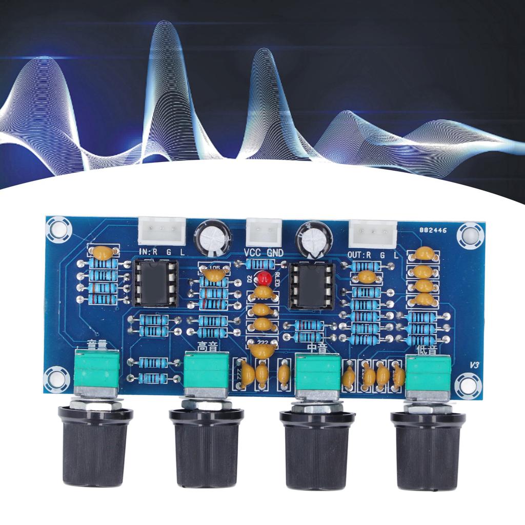 Vorverstärkermodul, Zweikanal-Vorverstärker-Tonplatine für Digitalverstärker, DC 12 V-24 V