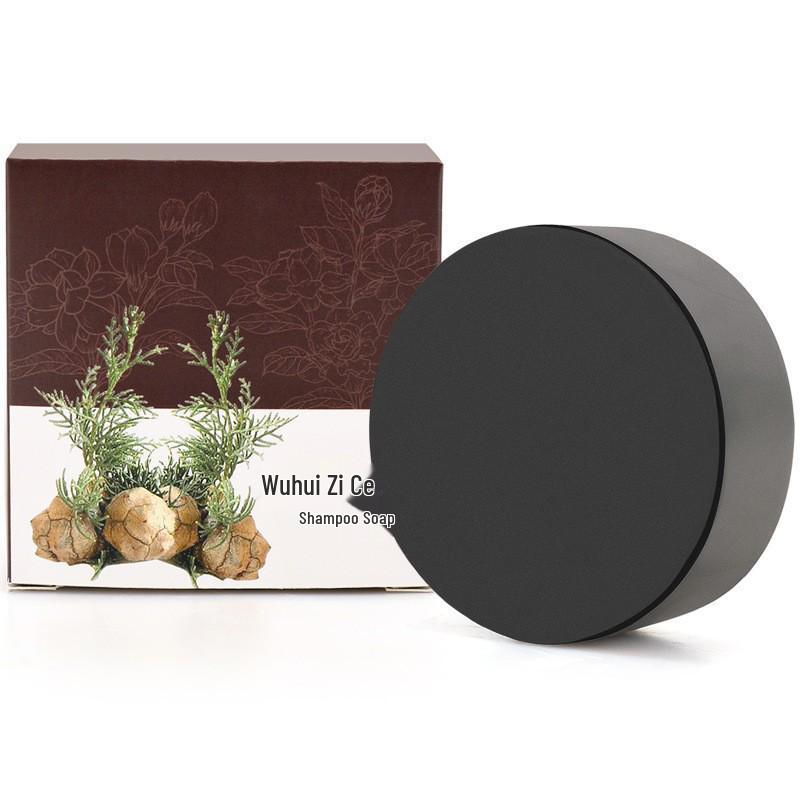 He Shou Wu & Cypress Leaf Herbal Shampoo Soap - Gentle Oil Control, Anti-Itch, Hair Nourishing & Strengthening, Black Hair Essential Oil Handmade Soap
