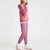 Li Ning Sports Trend Series Floral Logo Print Fleece Warm Cuffed Sweatpants Women Sweatpants Pink AKLR678-3