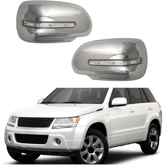 

Compatible For Suzuki Grand Vitara SUV 2008 2009 2010 2011 2012-2015 Side Light Mirror Covers Trims Rearview Mirror Housing Chrome