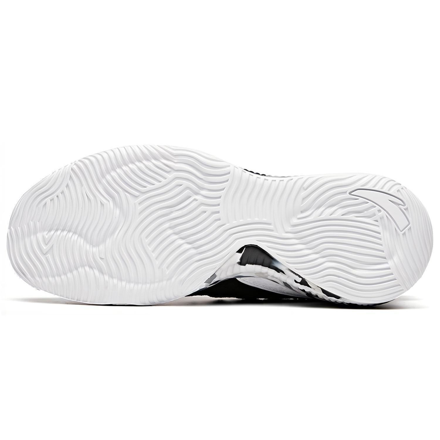 Anta Удобные универсальные низкие баскетбольные кроссовки мужские кроссовки черные белые — фото 5