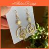 Handmade Boho Snake And Astrology Art Alloy Ear Jewelry For Women