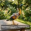 Metal Duck Garden Statue Hand-Painted Bird Decoy Nature-Nature-Themed for Patio