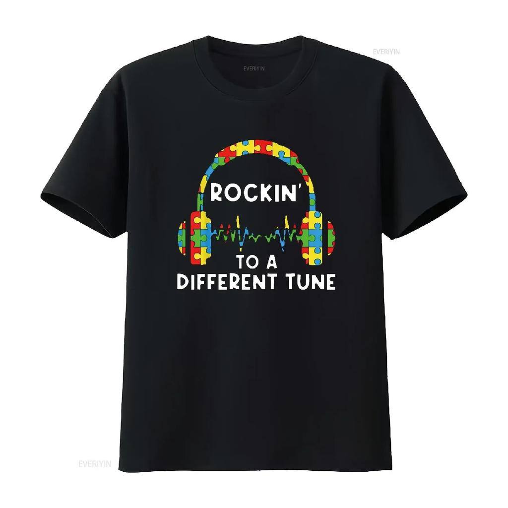Mens Autism Awareness T Shirt Kids Puzzle Sayings Plus Black 3X Large vintage Washed Breathable Comfortable homme Soft