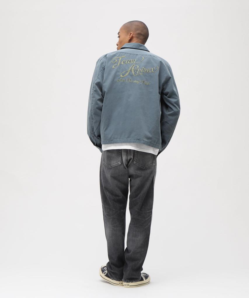 AVIREX A.A.R.C Faded Emb Work Jacket Men's M Size 115 Blue Gray 783-6152009