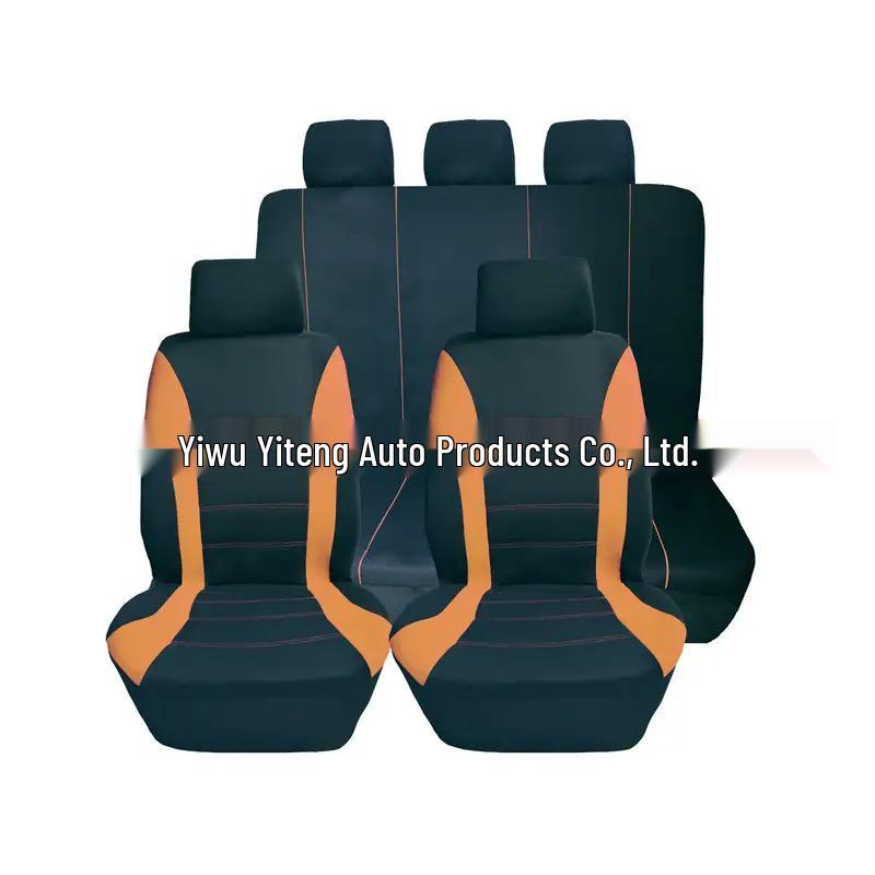 Universal Four Seasons 5-Seat Car Seat Cover, 9-Piece Waistline Fabric Set for Middle East, Europe, and America