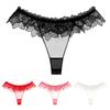 Erotic Panties Women Sexy Lace Mesh G-String For  Transparent Floral Thongs Low-Waist Female Thong Underpants Female Lingerie
