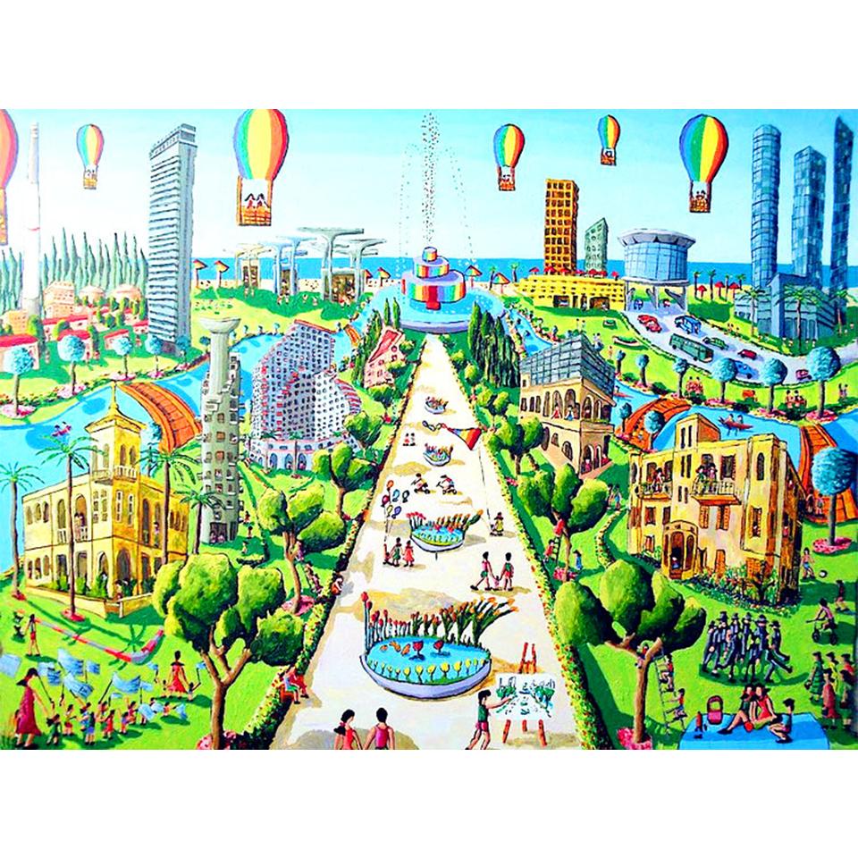 5D DIY Diamond Painting Landscape Scenery Cross Stitch Kit Full Round Rhinestone Embroidery Mosaic Home Decoration Gifts