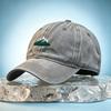 Snowy Mountain Range Washed Baseball Cap Unisex Dad Hat Outdoor Casual Wear