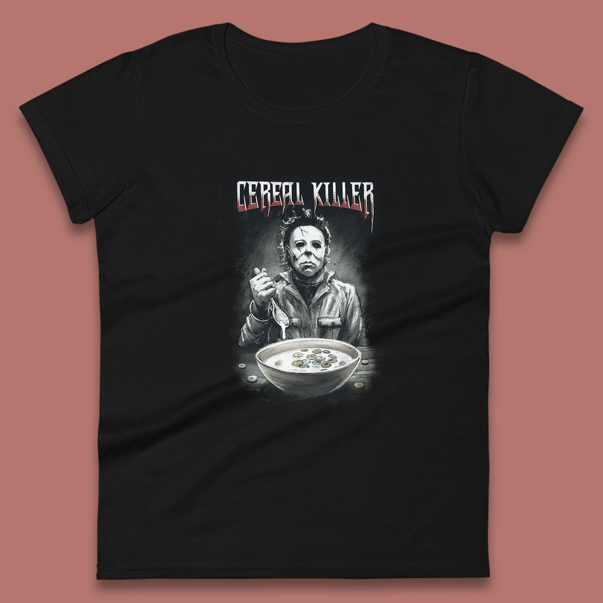 Michael Myers Cereal Killer Halloween Serial Killer Horror Movie Character Womens Tee T Shirt Mens Tops Unisex Top M