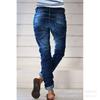 Dámské bootcut džíny s vysokým pasem Vintage zvonové kalhoty Vysoce strečové prané džínové dlouhé kalhoty s více předními knoflíky