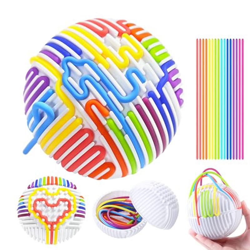 Sensory Activity Ball Fidget Toys with 16 Rods ADHD, Autism, Anxiety Stress Relief Sensory Fidget Board Ball for Kids Adults