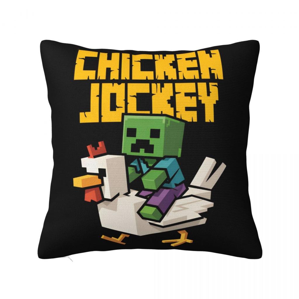 Chicken Jockey Pillow Cases Zombie Game Cushion Cover Novelty Zippered Decor Pillowcover for Home 18