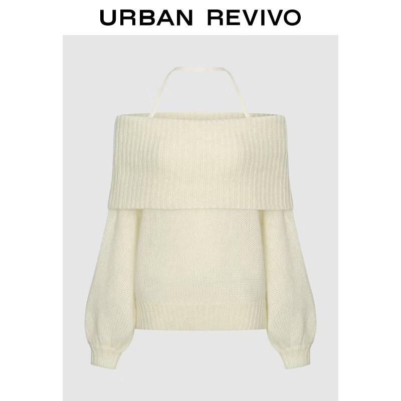 UR Women's Elegant Off-Shoulder Halter Knit Top