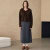 Autumn and winter cashmere V-neck loose-knit pullover sweater lazy women's yak fleece bottoming sweater women's knitting