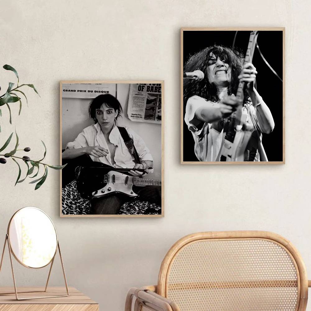 1pc Singer P-Patti Smith Poster Sticker Print Waterproof Wall Art For Living Room Bedroom Home Decor