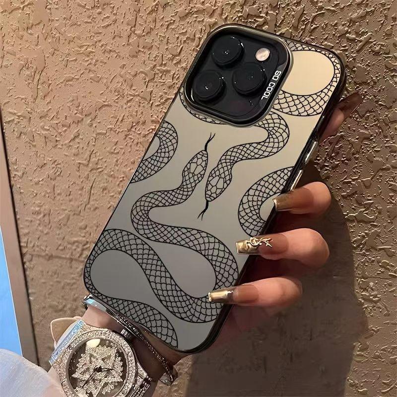 The Year of the Snake is limited to Apple 11 mobile phone case, the new iPhone16promax Diablo 15 Black King Snake 14.
