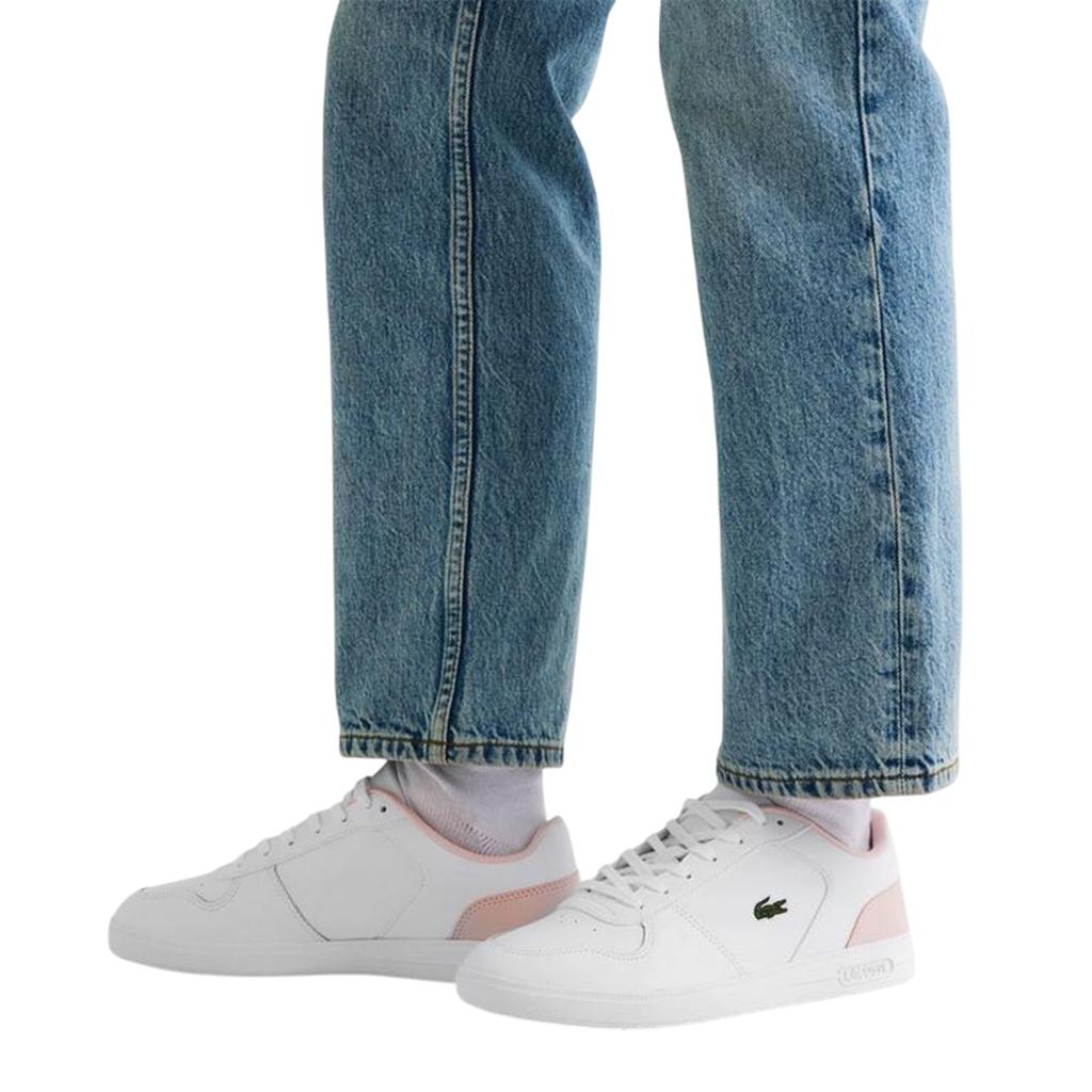 Lacoste Womens/Ladies T-Clip Leather Low Cut Flat Trainers