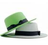 White new wool top hat bow flat top gentleman's hat versatile jazz hat casual woolen hat felt hat